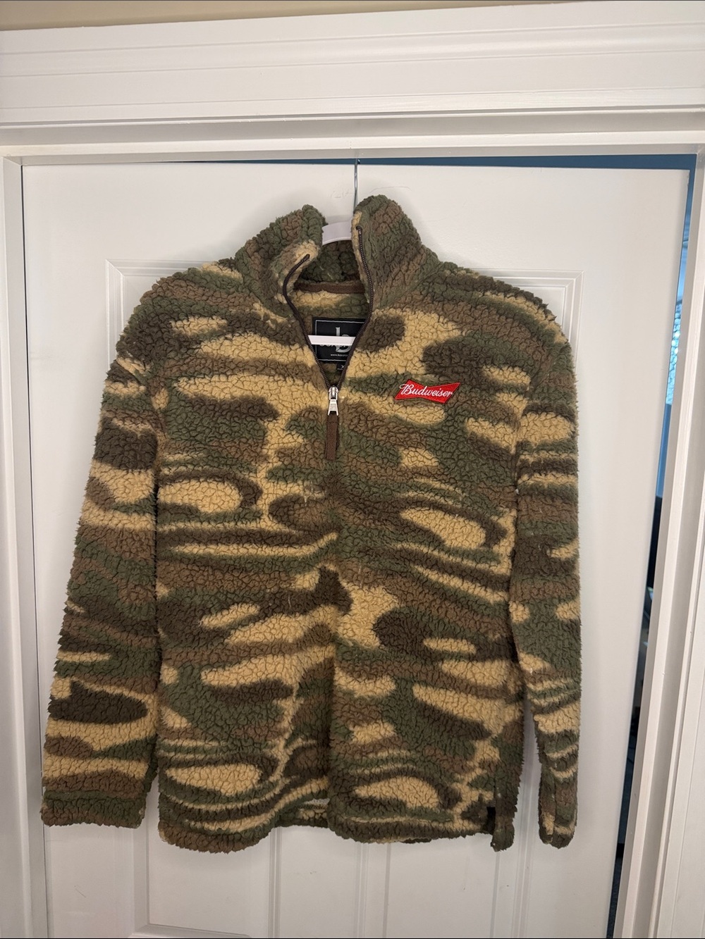 Budweiser Camo Sherpa Pullover by Boxercraft